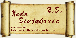 Neda Divjaković vizit kartica